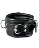 Leather Bondage Collar with D-Rings - Width 8 cm - Optional Lock