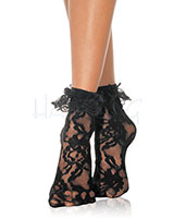 Lace Anklet With Ruffle Top