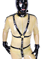 Full Heavy Rubber Body Harness with Cockring