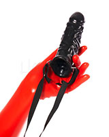 Latex Strap On Penis Sheath with Solid Head