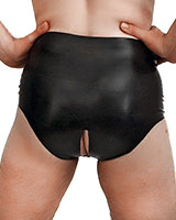 Anatomical Latex Briefs with Bulge and Back Crotch Opening