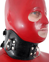 Rubber Posture Collar with D-Rings - also as Lockable