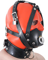 Rubber Head Harness with Pacifier and Collar - also as Lockable