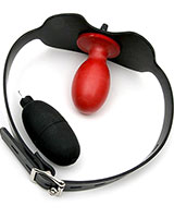 Inflatable Pear Gag with Valve and Heavy Rubber Strap-On