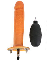 Inflatable Dildo with Valve for Lockable Rubber Harnesses - 38mm