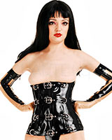 Moulded and Glued Latex Bondage Corset - 0.6 mm - up to 3XL
