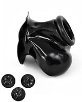 Anatomical Latex Ball Bag with Internal Spikes and Cock Ring