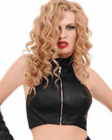 Leather Bustier with Zipper