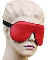 Reversible Padded Leather Blindfold - in Various Colours