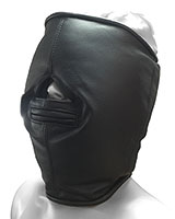 Padded Leather Deprivation Mask with Nose Opening