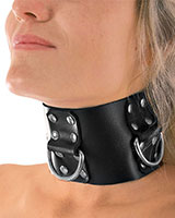 Bondage Collar with D-Rings