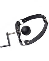 CRANK perfidious Ball Gag with Leather Strap-On