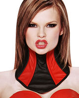 Leather Neck Corset - Black or Black-Red