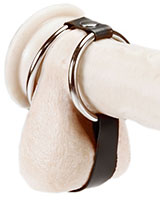 Leather Ball Divider with Cock Rings