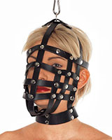 Leather Muzzle Mask with Hanging Ring