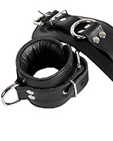 Padded Leather Arm Cuffs with D-Rings