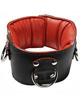 Leather Posture Collar - Padded - with D-Rings