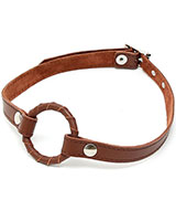 Brown Leather O-Ring Gag