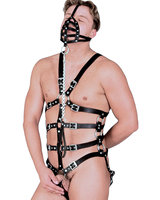 Leather Harness Body with Cockring