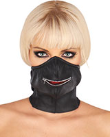 Zipped Leather Mouth Mask