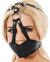 Leather Muzzle with Head Harness