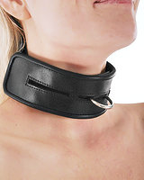 Leather Bondage Collar with D-Ring