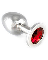 ROSE BUTT Stainless Steel Plug with Rhinestone - Large