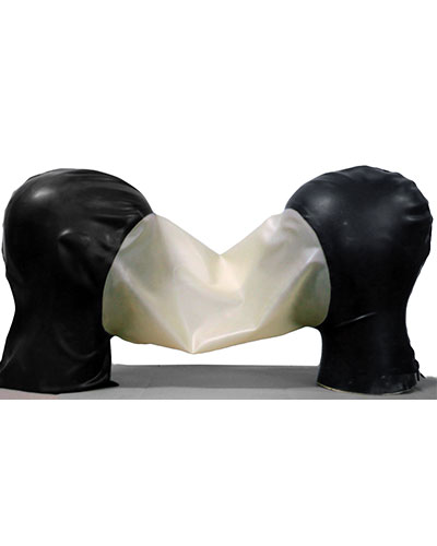 Anatomische Zwillings-Atemkontrollmasken aus Latex mit RV