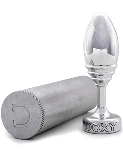 Doxy Analplug aus Aluminium mit Rillen
