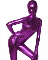 Purple Shiny Metallic Zenshin Tights Suit - Options Available