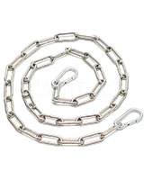 Stainless Steel Chain with 2 Snap Hooks - 100 cm or 200 cm