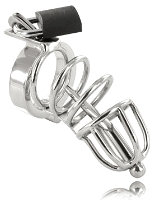Stainless Steel Chastity Cage with Detachable Penis Plug