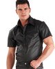 Men's Leatherette Short Sleeved Shirt