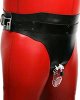 Lockable Heavy Deluxe Rubber Chastity Belt for CBX Cages