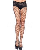 Fence Net Pantyhose with Boy Short Lace Top