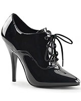 Black Patent Leather Oxford Pumps - 5" Heel
