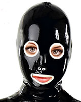 Latex Hood with Round Eyes / Gag