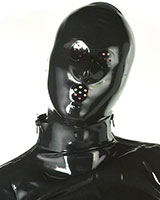 (image for) Latex Hood with Swiss Cheese Eyes and Mouth Holes