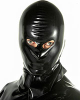 (Bild für) Latex-Henkershaube mit Augenöffnungn und optionaler Mundöffnung - zum Schließen ins Bild klicken