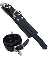 Thick Rubber Bondage Hand Cuffs - also as Lockable