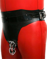 Lockable Heavy Deluxe Rubber Chastity Belt for PUBIC ENEMY