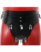 Lockable Heavy Rubber Chastity Pants - also with Plug
