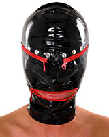 Latex Hood with Zipped Openings - Optional with Back Zip