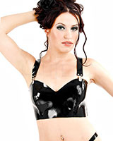 Latex Bustier with Detachable Straps - 0.6 mm - up to 3XL - Click Image to Close