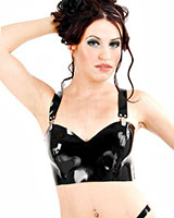 (Bild für) Bustier aus Latex mit abnehmbaren Trägern - 0,6 mm - bis 3XL - zum Schließen ins Bild klicken
