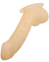 Latex Penis Sheath CARLOS with Base Plate - 15 cm - Semi