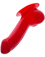 Latex Penis Sheath ADAM with Base Plate - Red