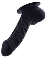 Latex Penis Sheath FRANZ with Base Plate - 14 cm - Black