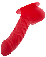 Latex Penis Sheath FRANZ with Base Plate - 14 cm - Red