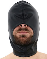 Leather Hood with Large Mouth Opening